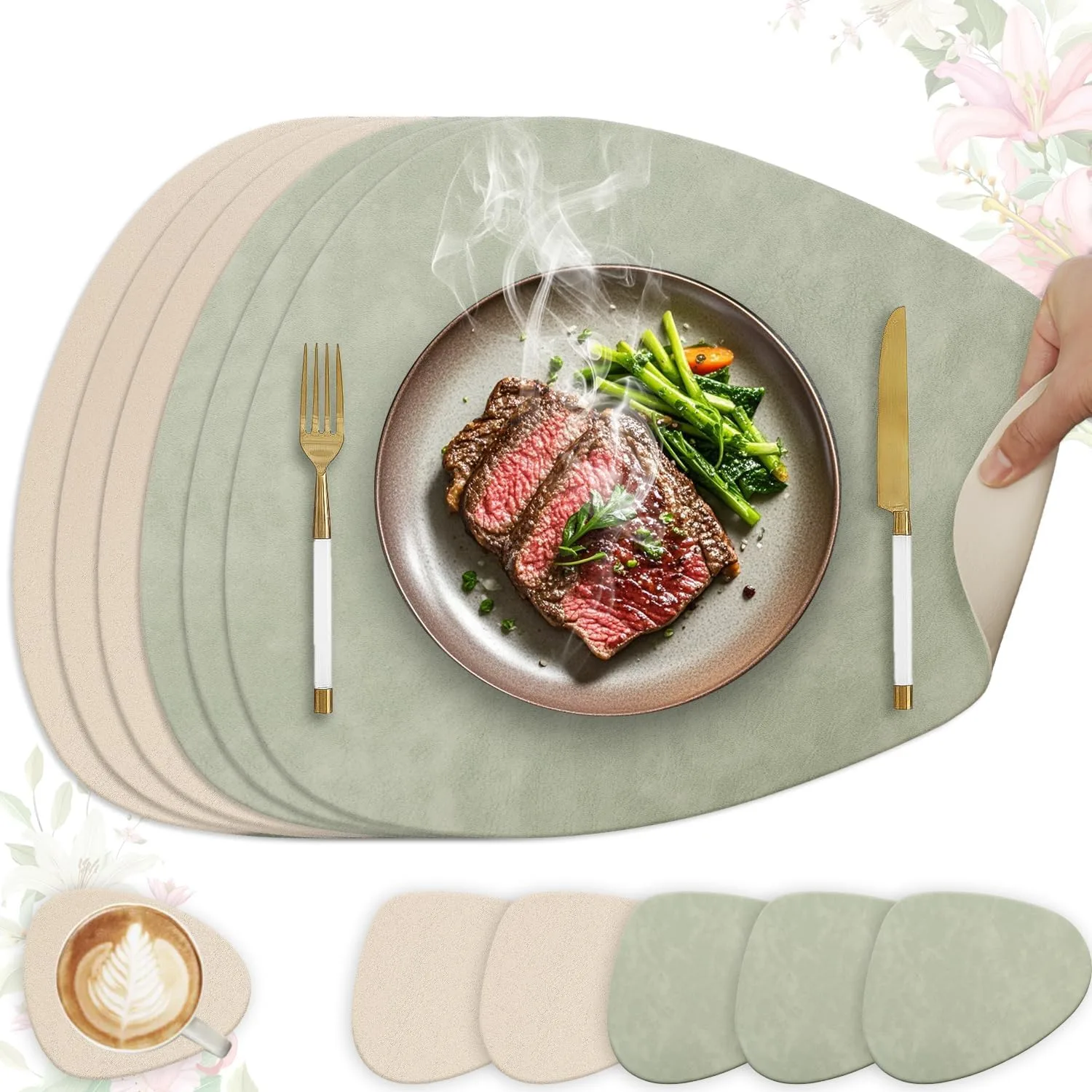 washable leather placemats 1