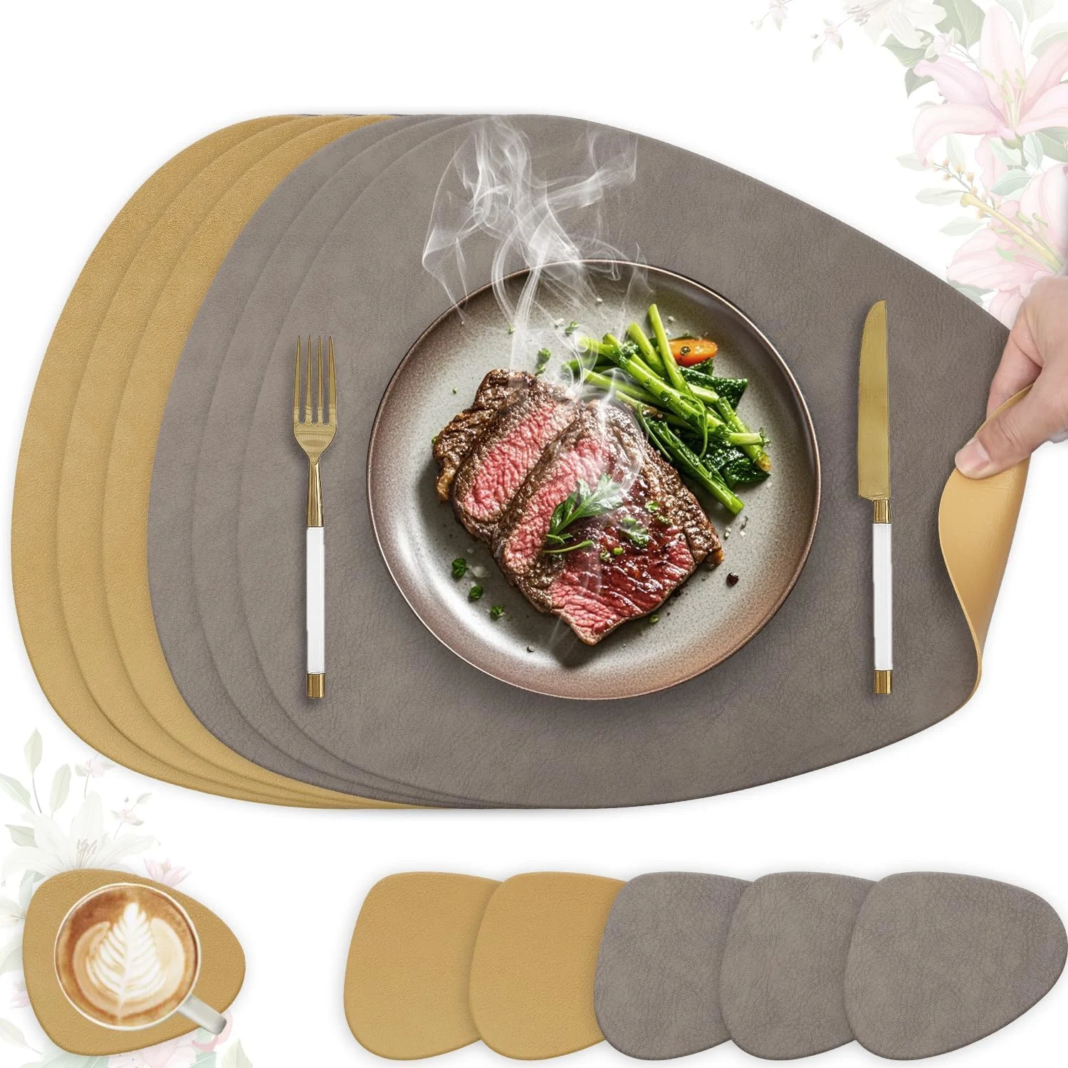 washable leather placemats 2