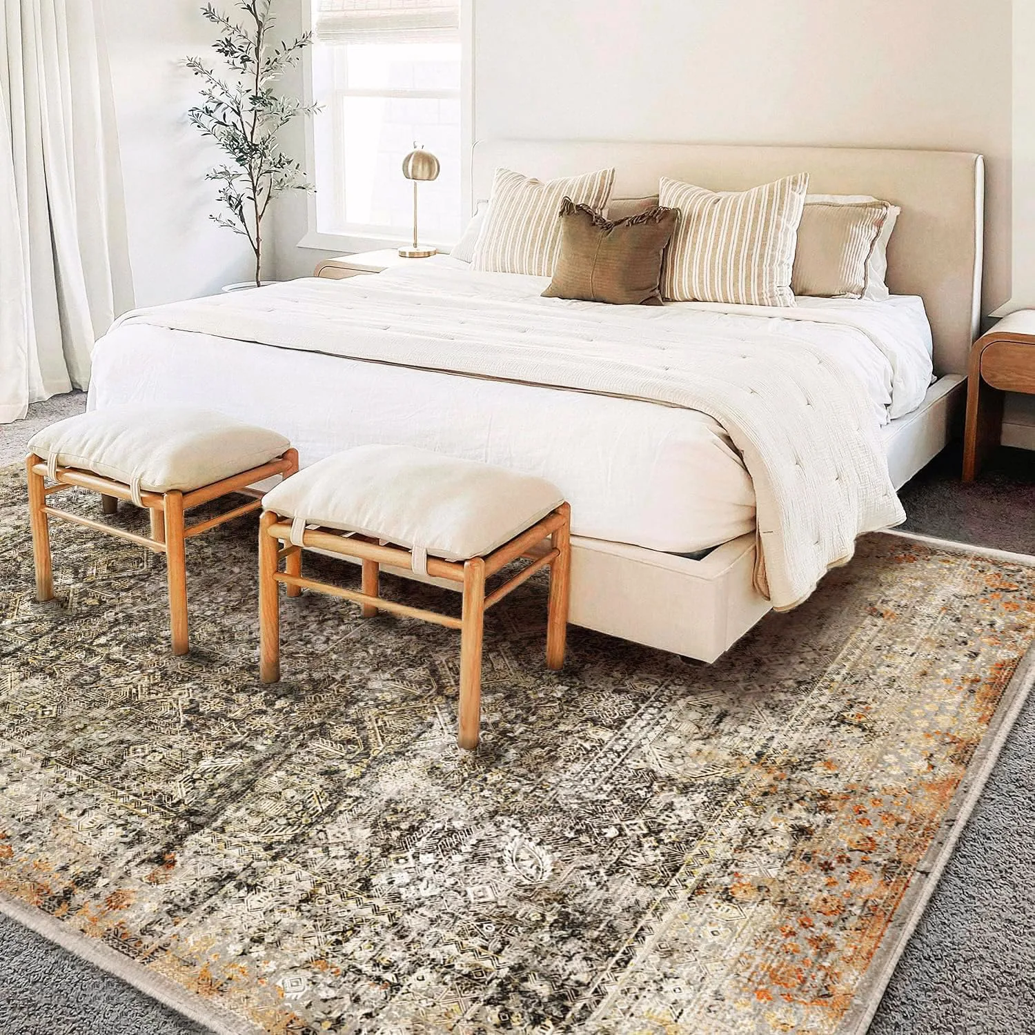 washable vintage area rug 2