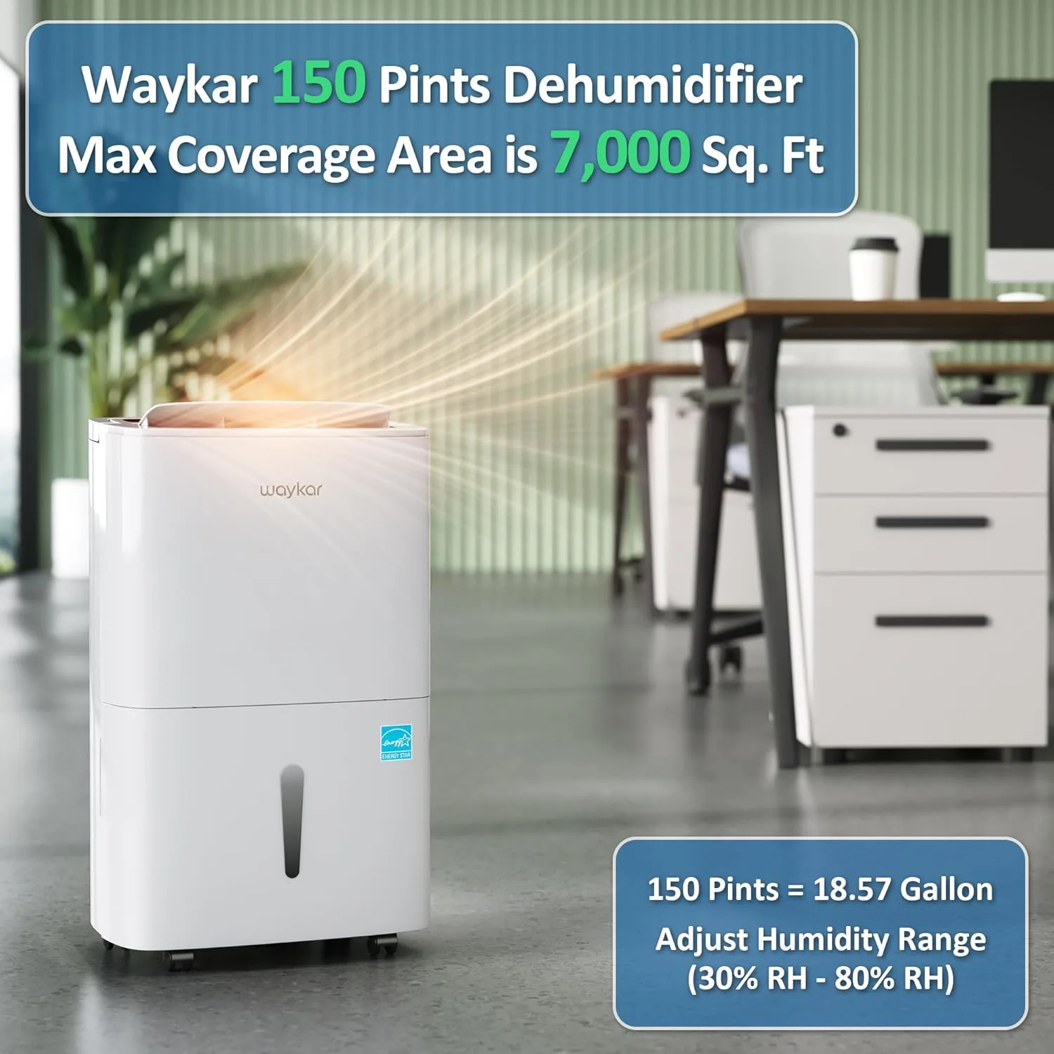 waykar 150 pint dehumidifier 2