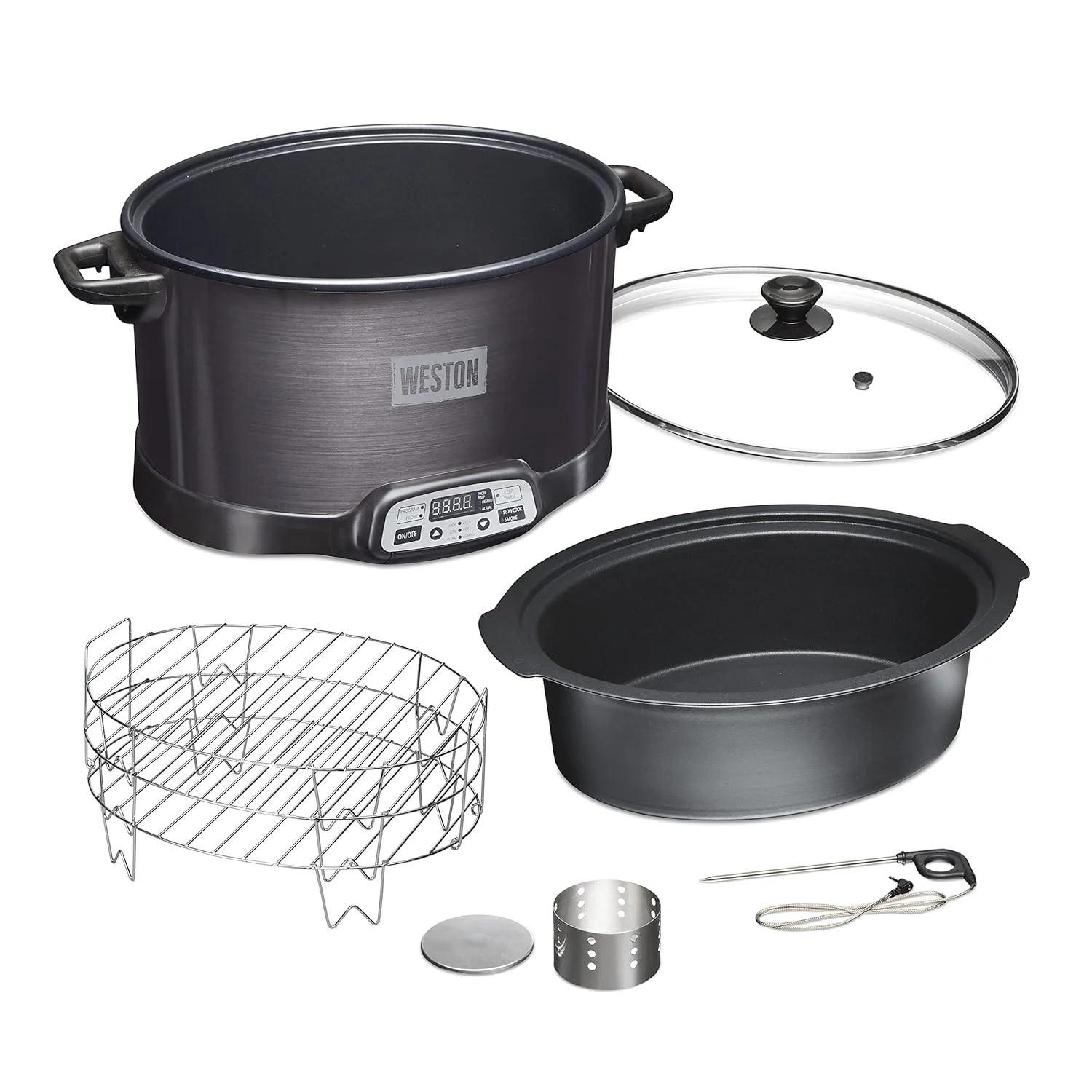 weston 2 in 1 indoor electric smoker slow cooker 1