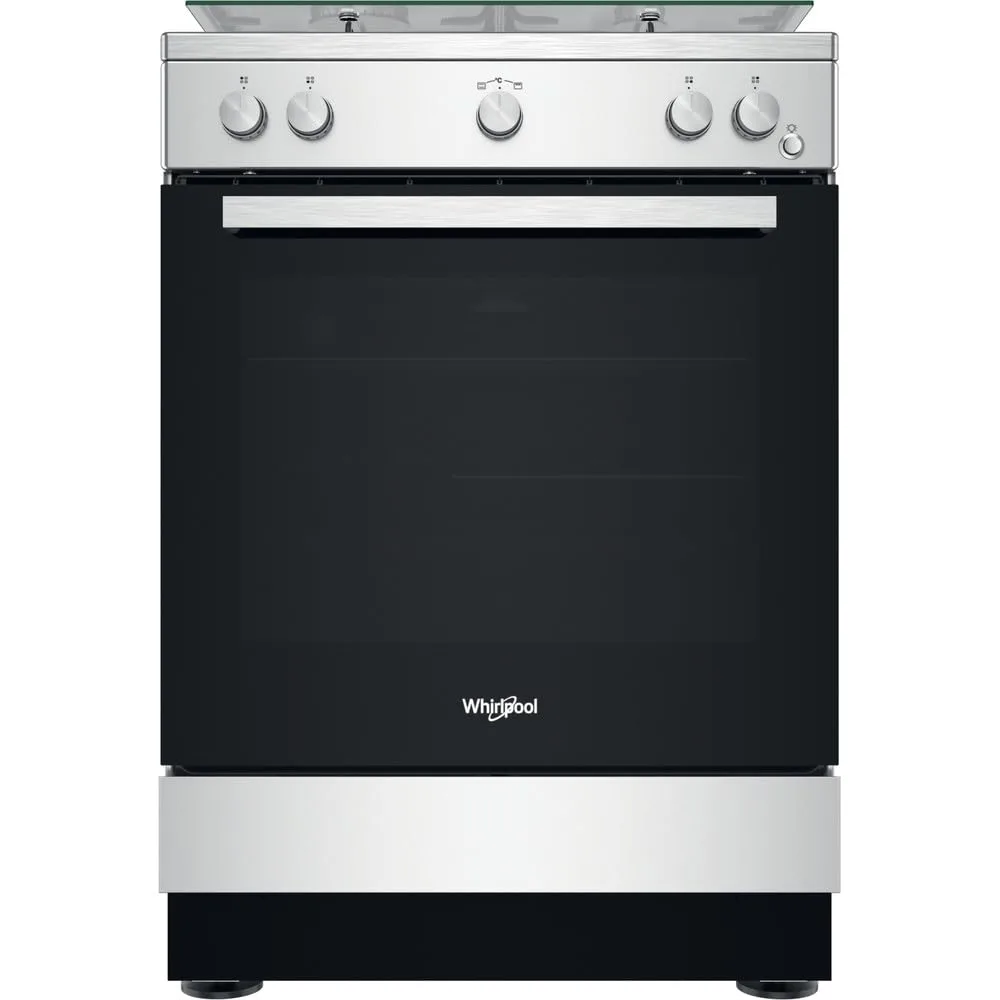 whirlpool 60cm gas cooker steel 1