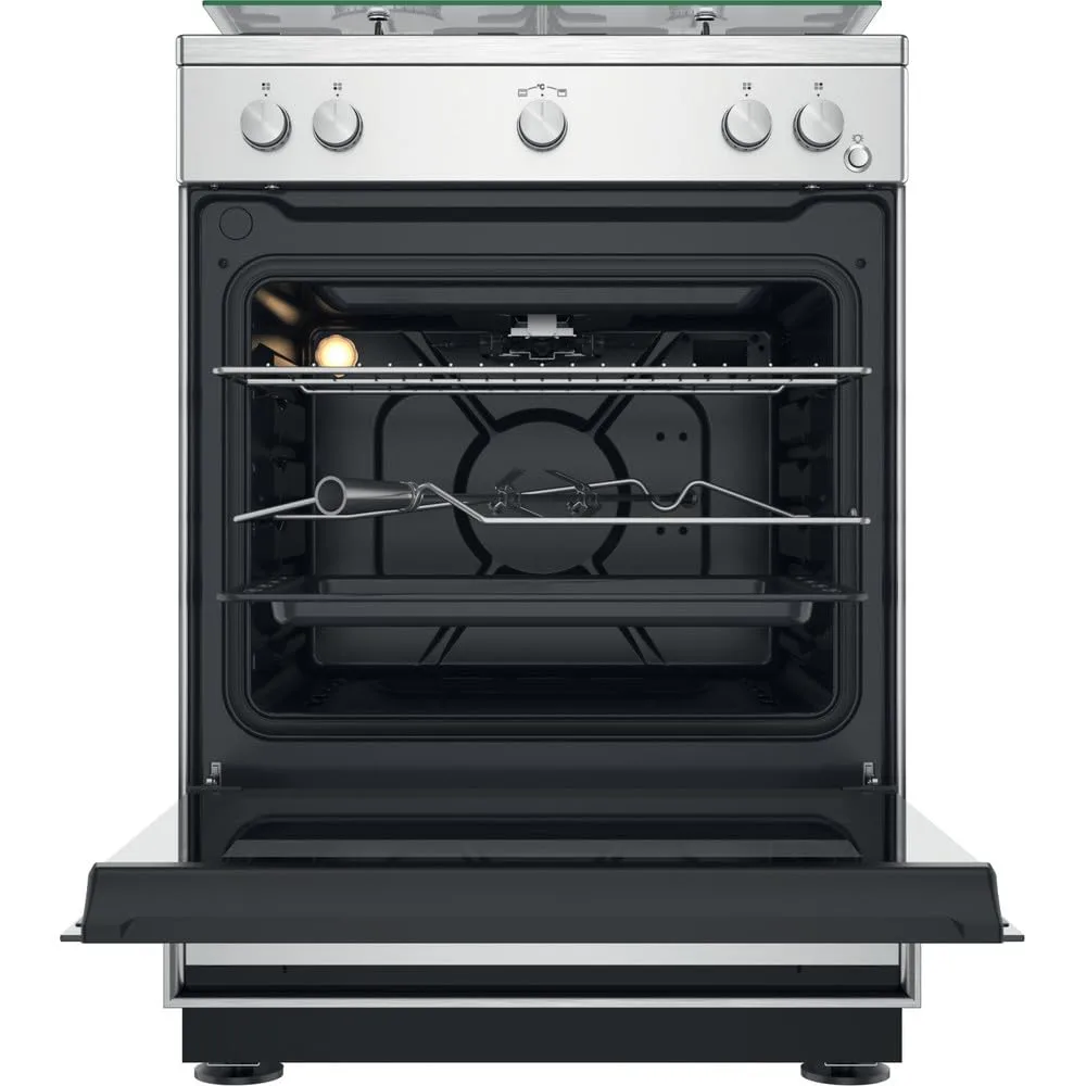whirlpool 60cm gas cooker steel 2