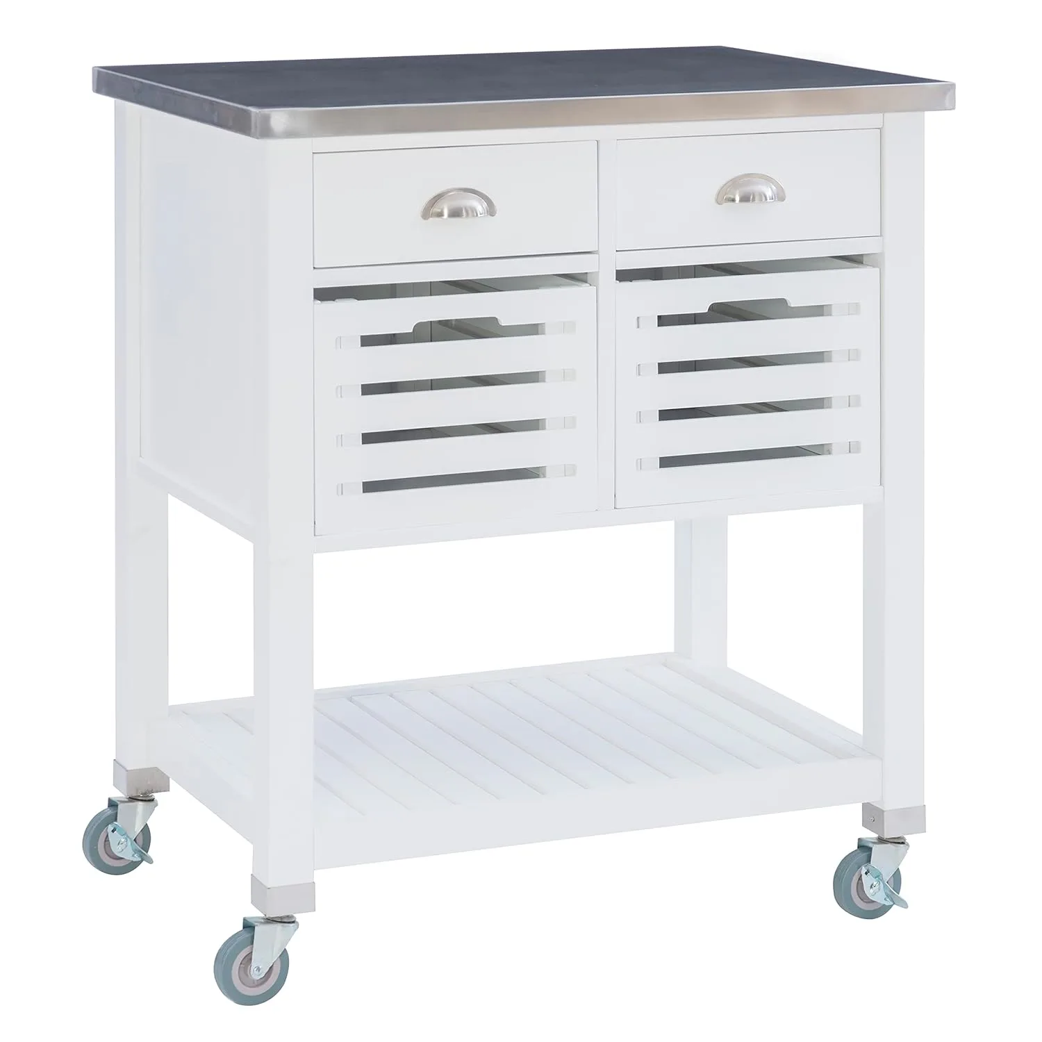 white kitchen cart 1