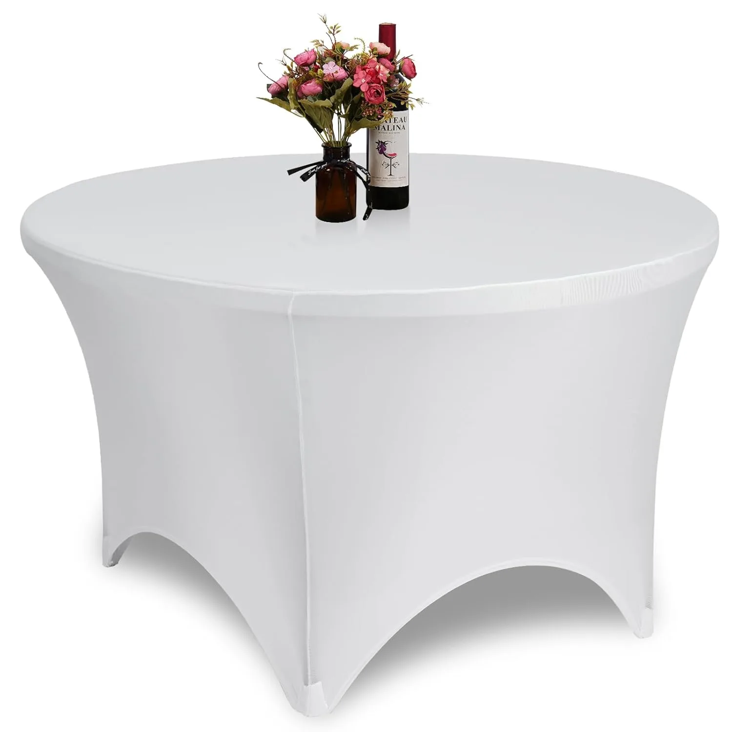 white round spandex tablecloth 1