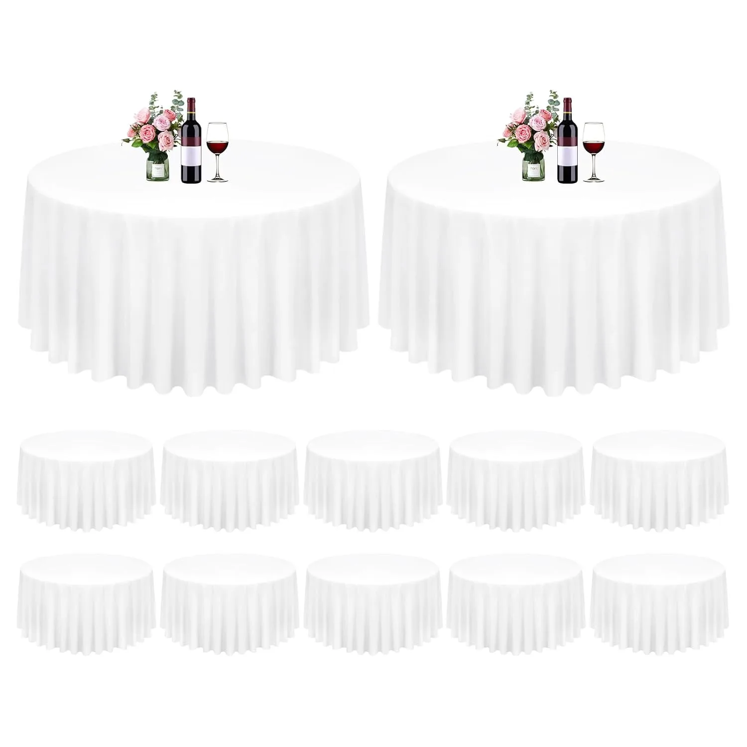 white round tablecloth polyester 1