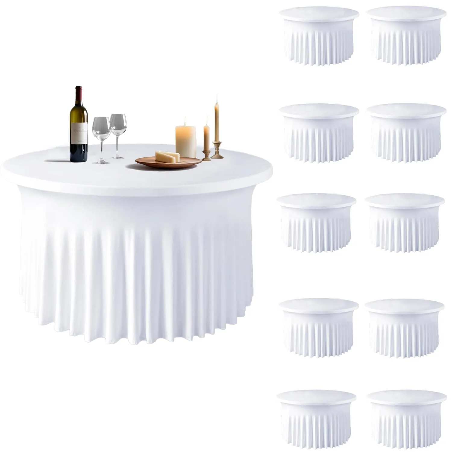 white spandex tablecloths 1