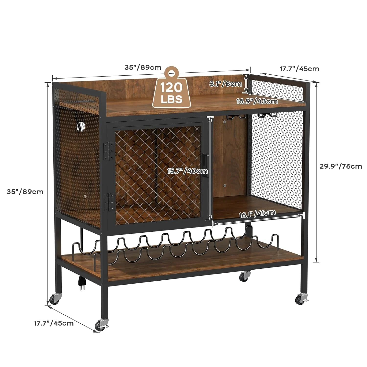 wine bar cabinet rustic 2