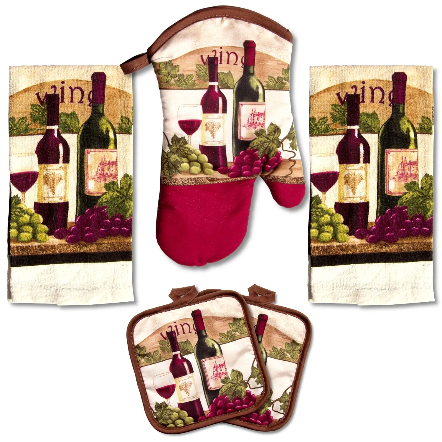 wine kitchen dish towels 1