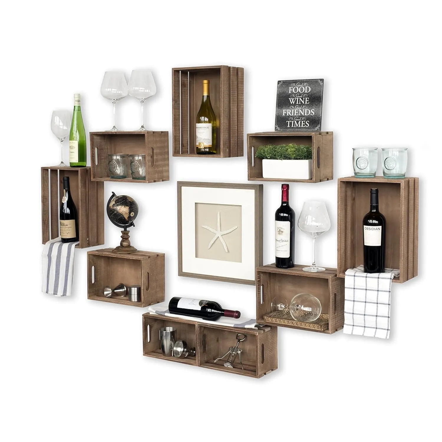wine rack wall crates 1