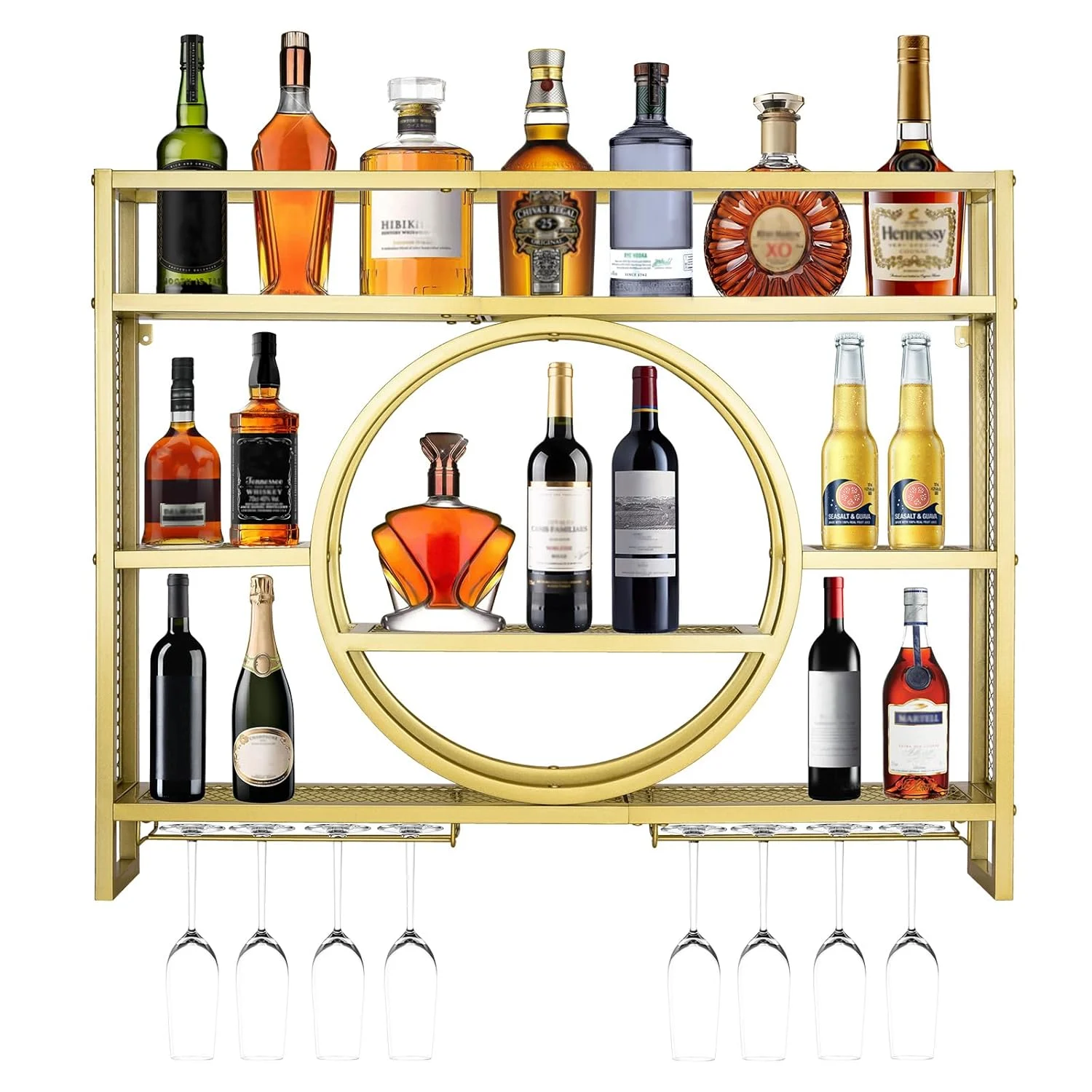 wine rack wall mounted metal 1