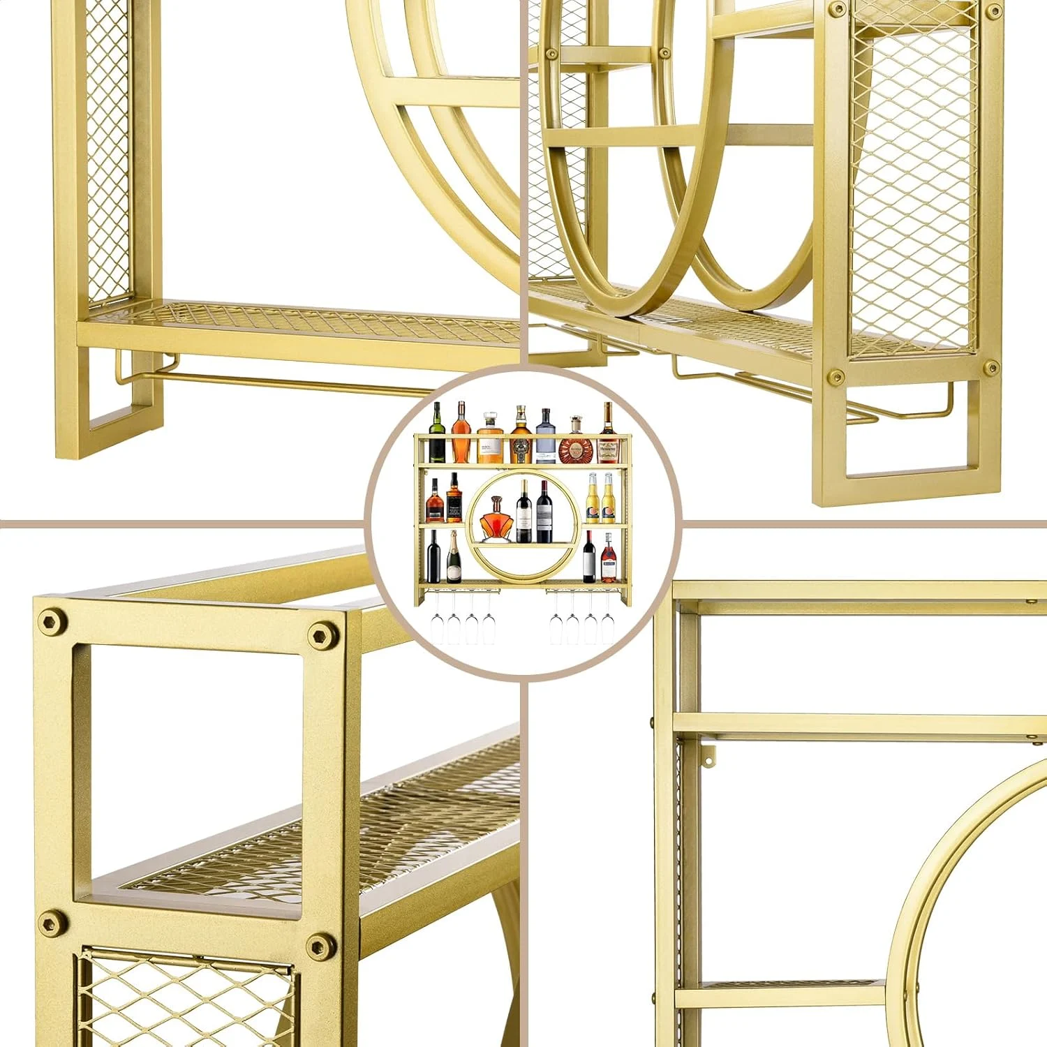 wine rack wall mounted metal 2