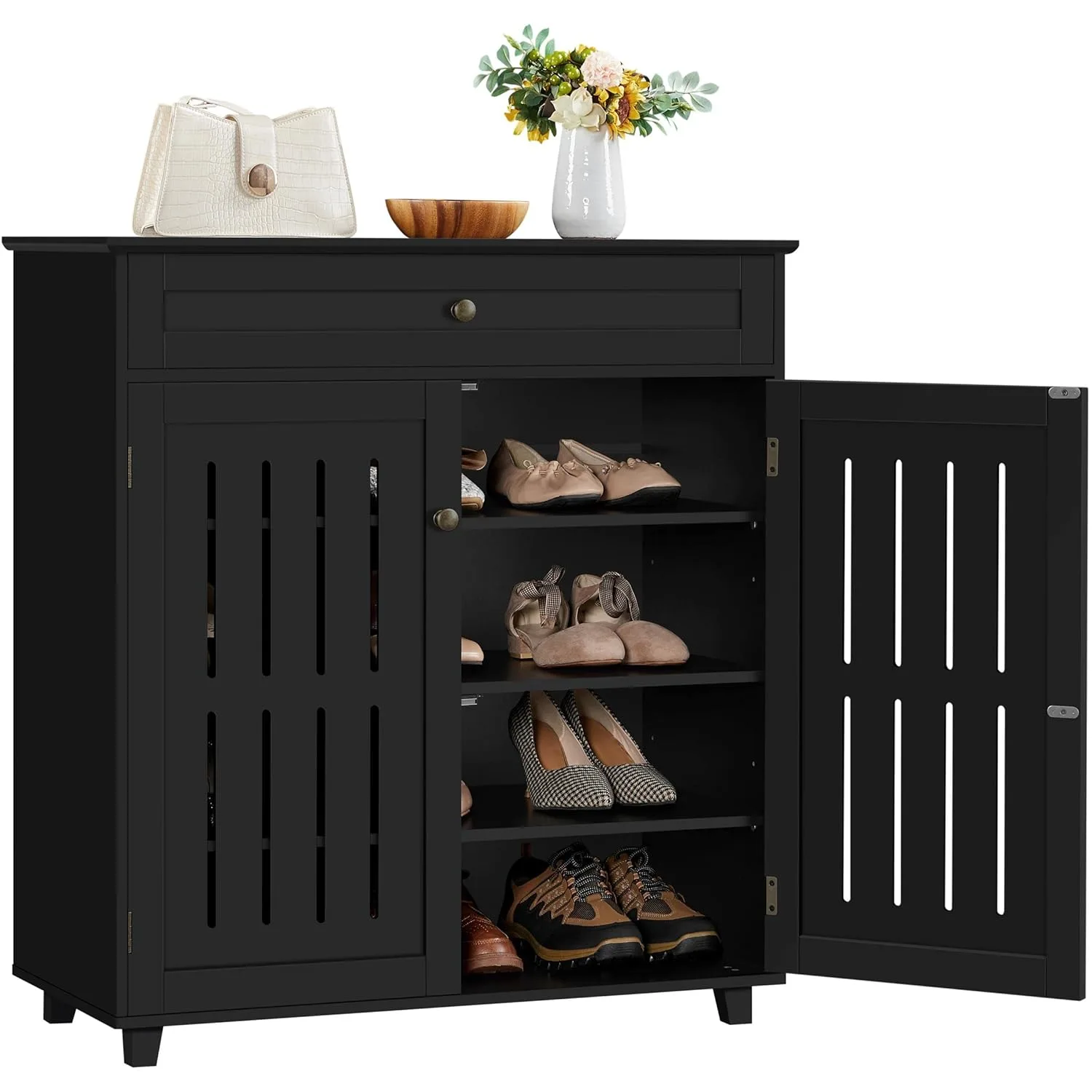 wood shoe cabinet storage 1