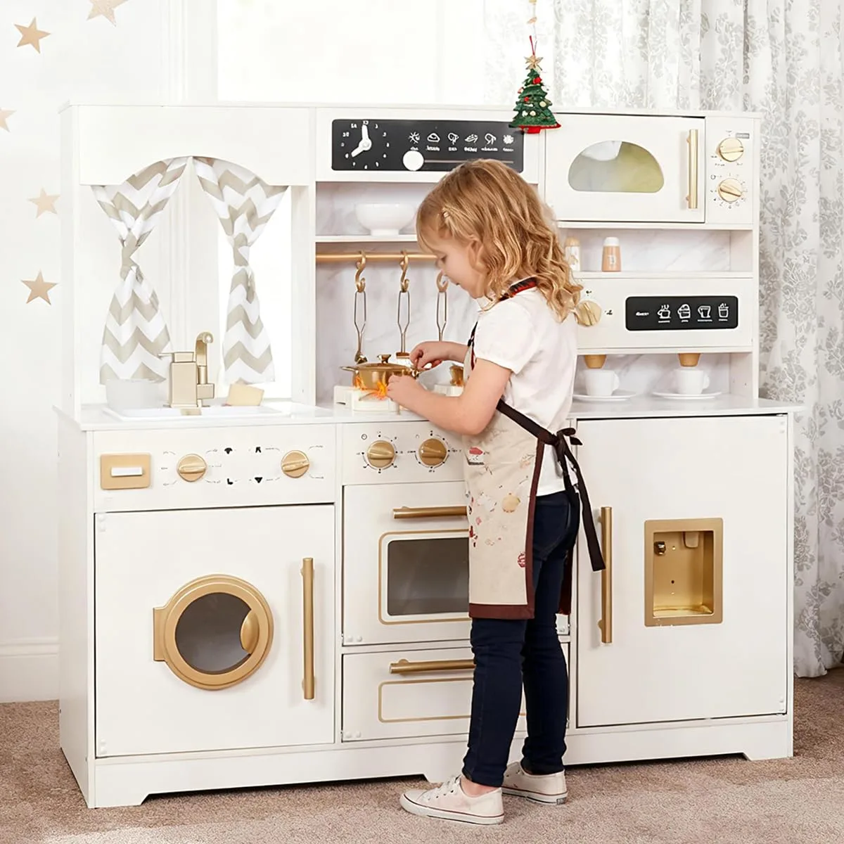 wooden play kitchen toddler 1