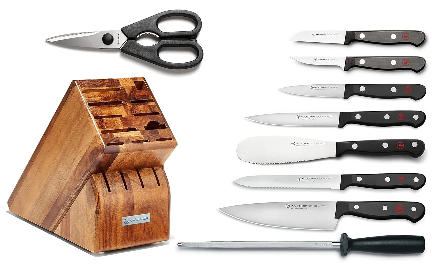 wusthof gourmet knife set 2