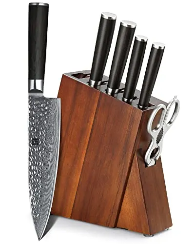 xinzuo damascus knife set 1