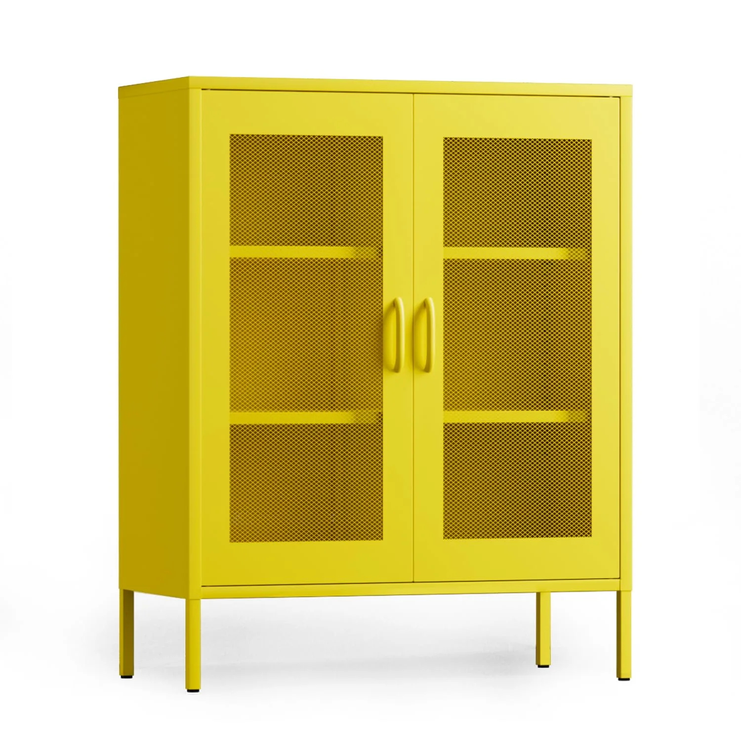 yellow metal cabinet 1
