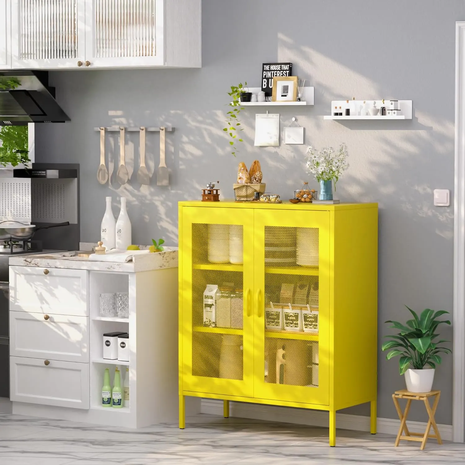 yellow metal cabinet 2