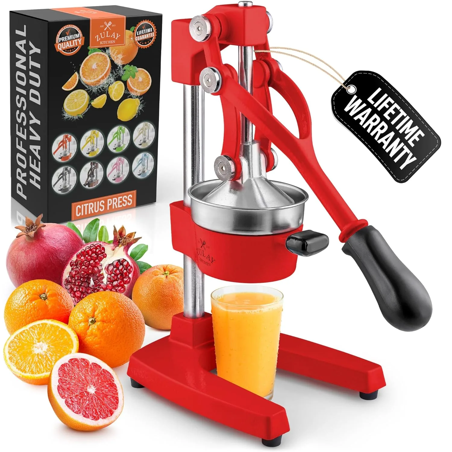 zulay kitchen manual citrus juicer red 1