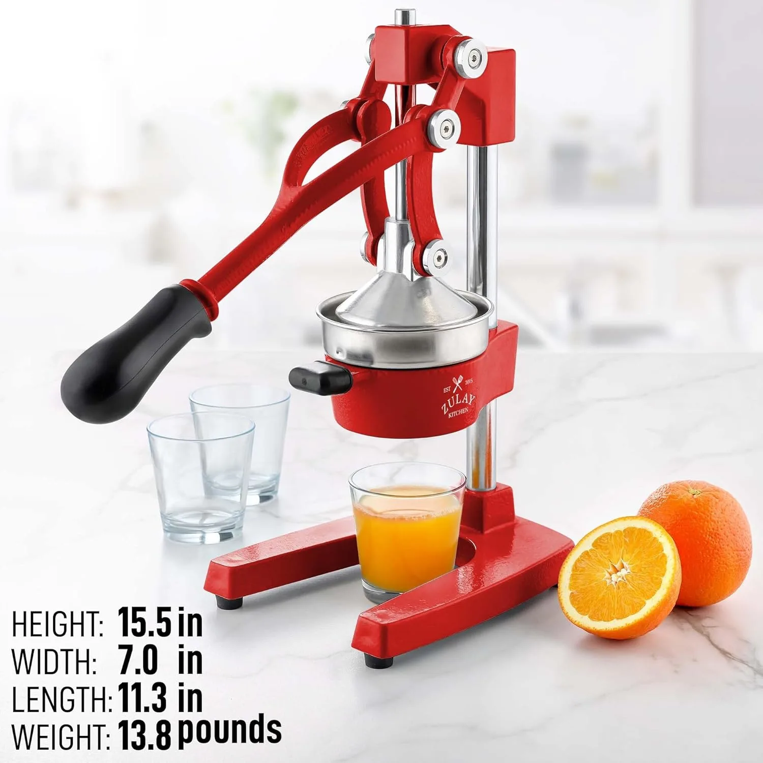 zulay kitchen manual citrus juicer red 2