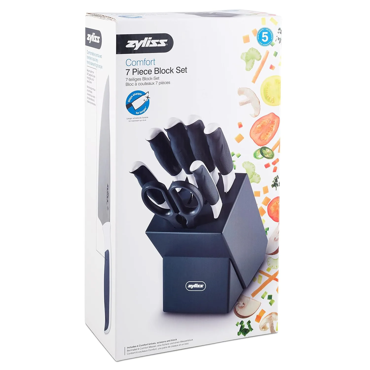 zyliss comfort 7 piece knife block set 2