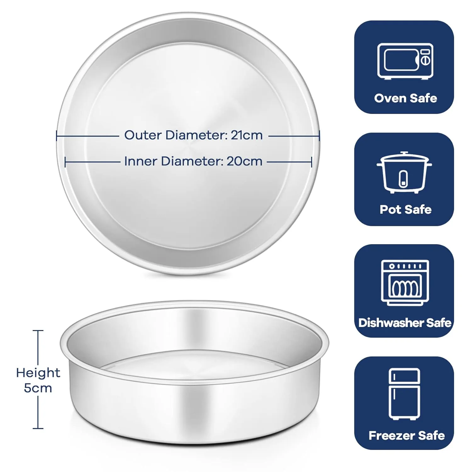8 inch cake tins 2