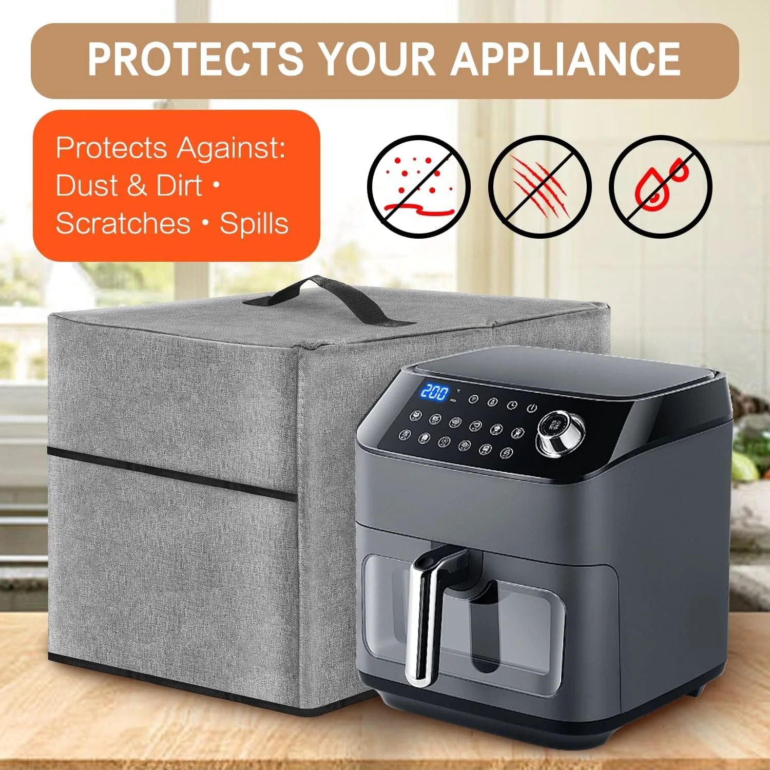 air fryer cover pockets 2