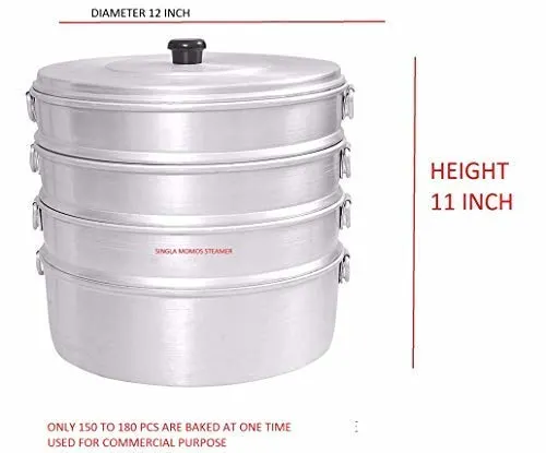 aluminium momos steamer large 1