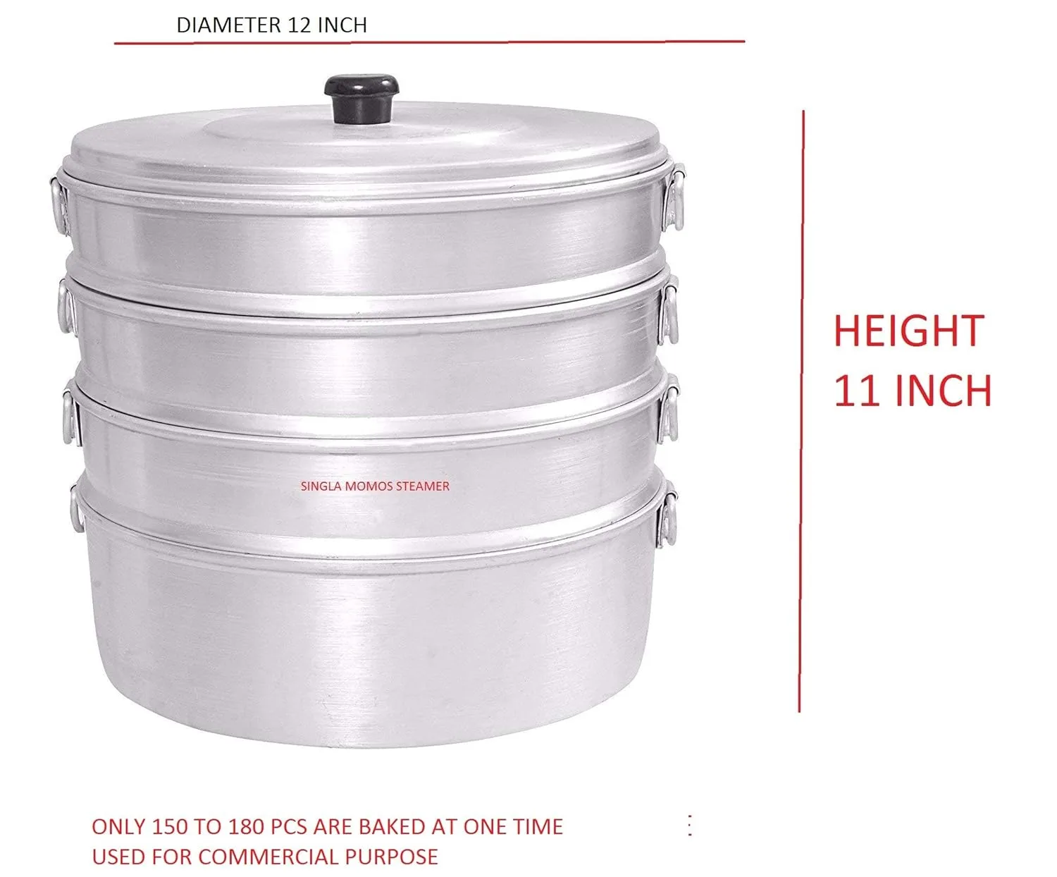 aluminium momos steamer large 2
