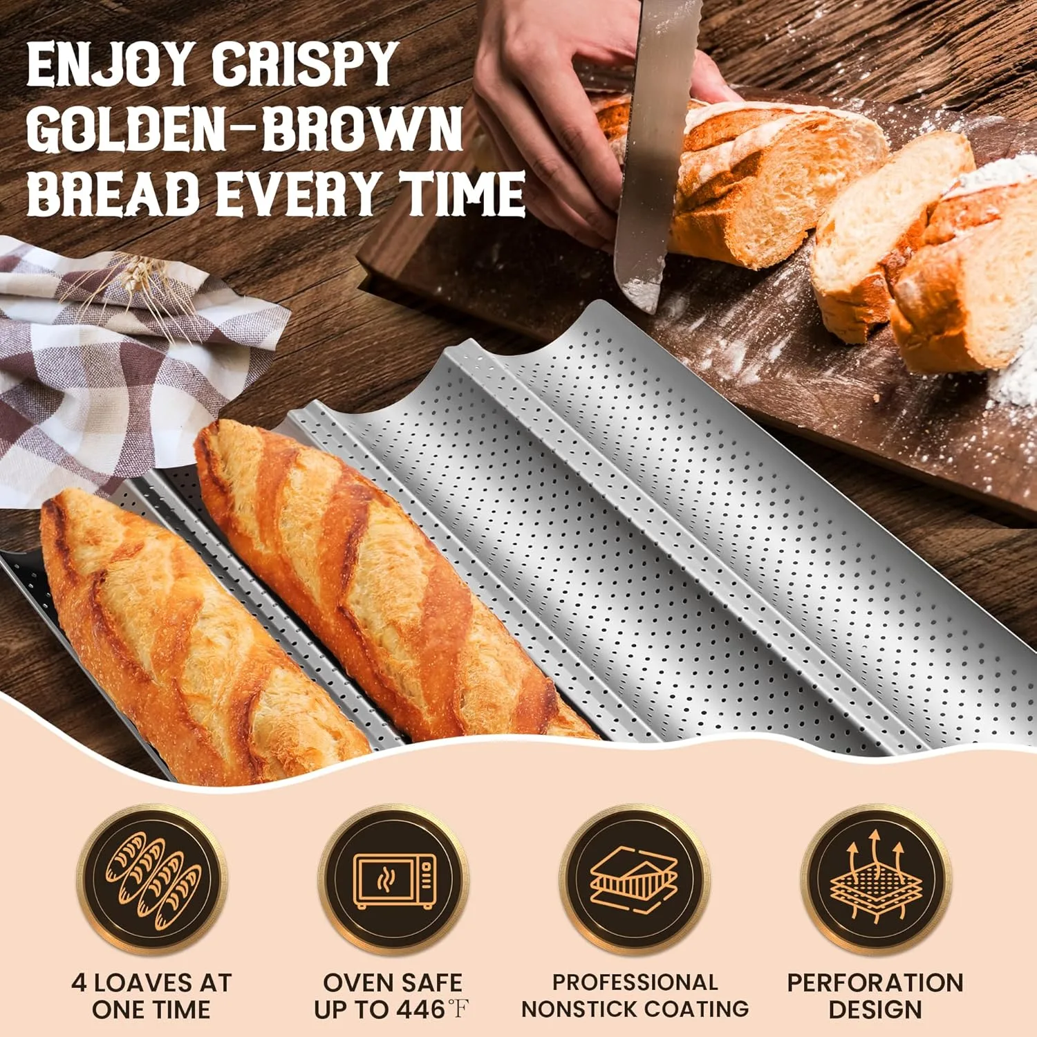 baguette pan french bread 2