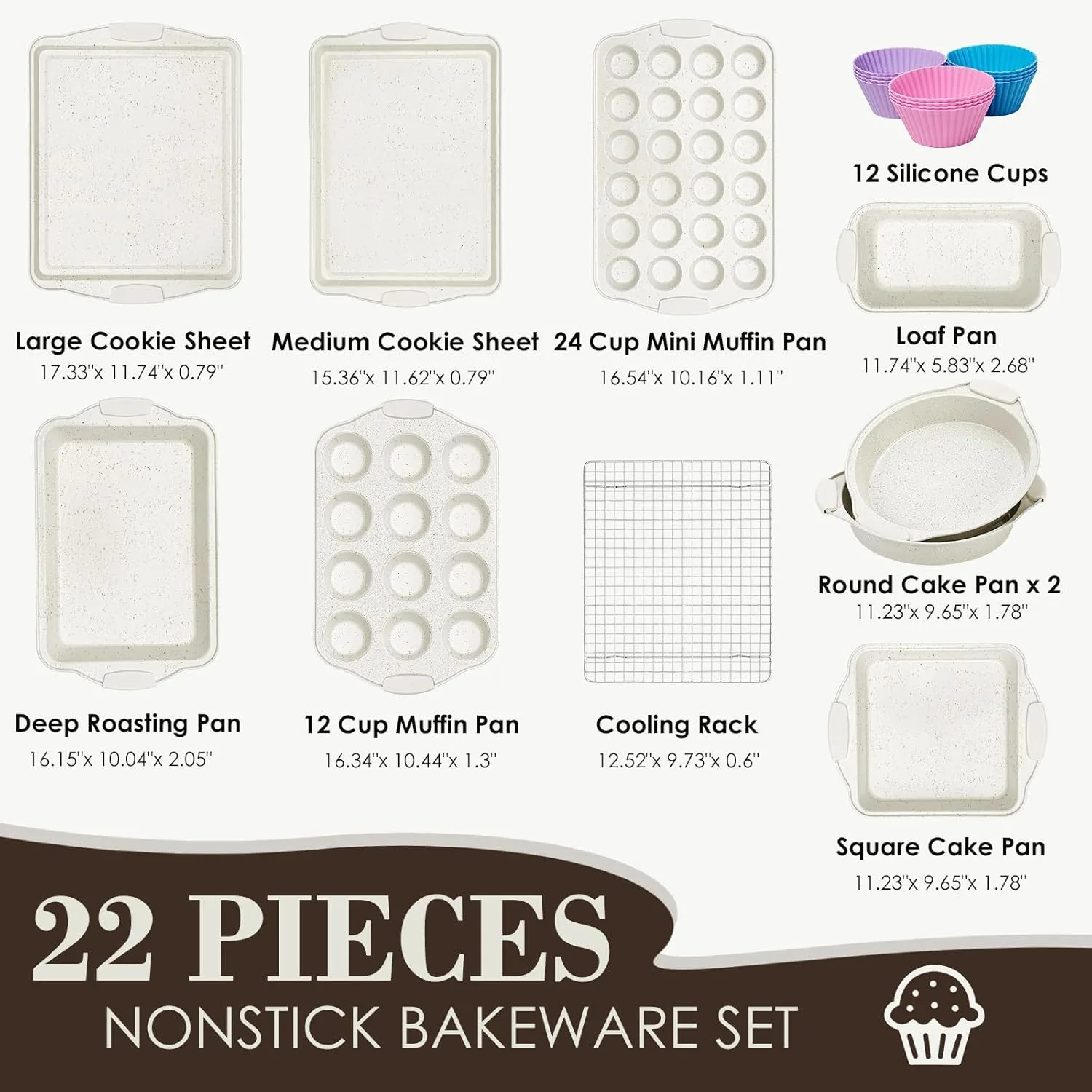 baking pans nonstick set 2