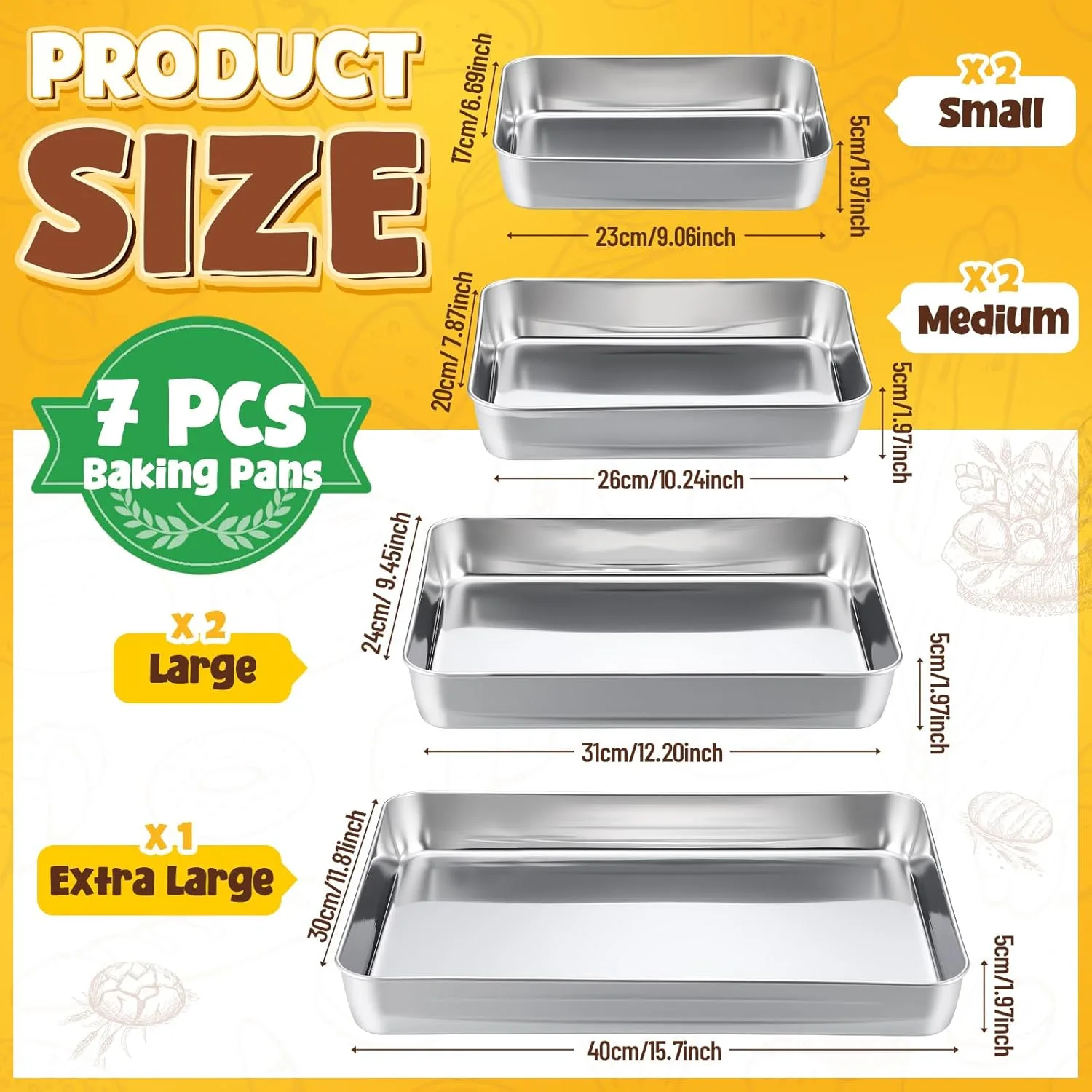 baking pans stainless steel 2
