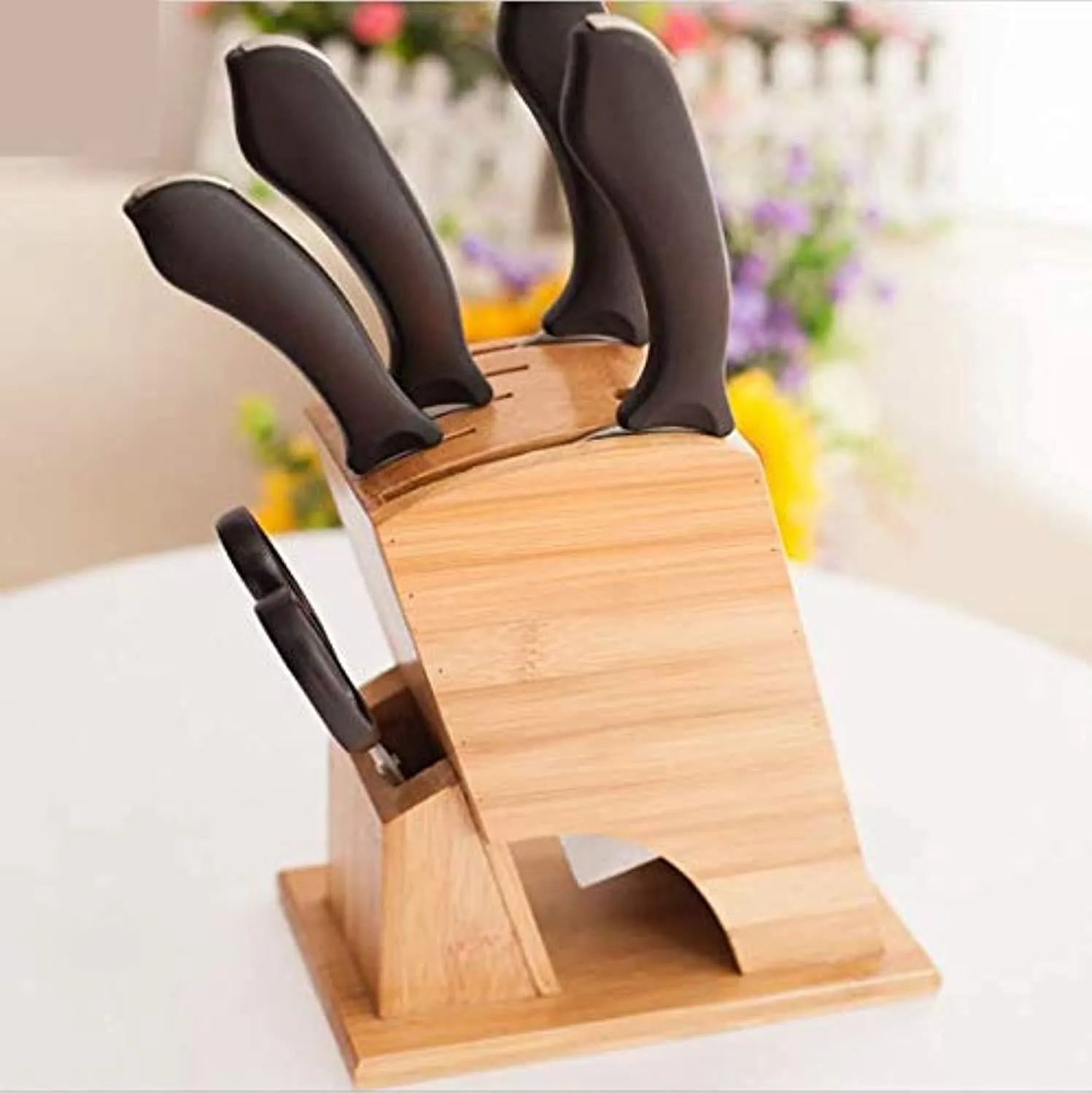 bamboo knife block holder 2