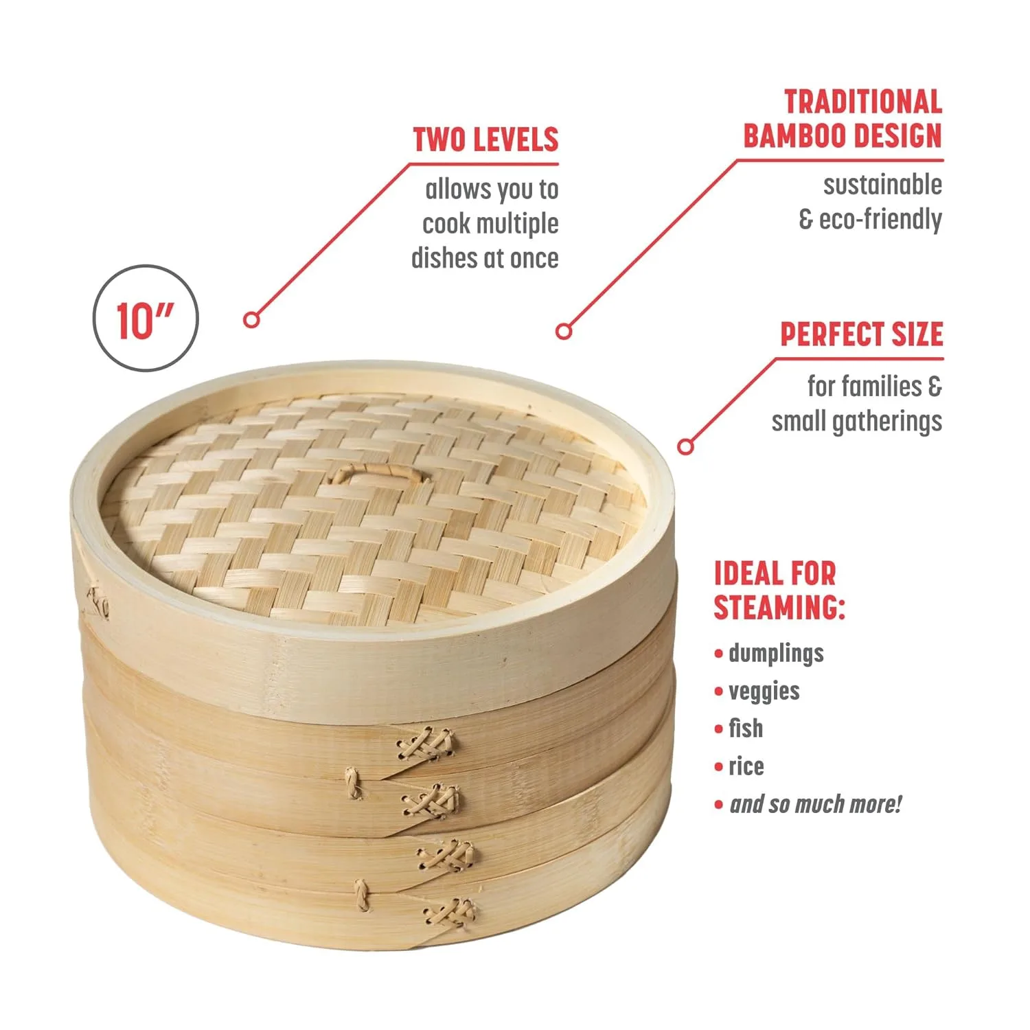 bamboo steamer basket tier 2