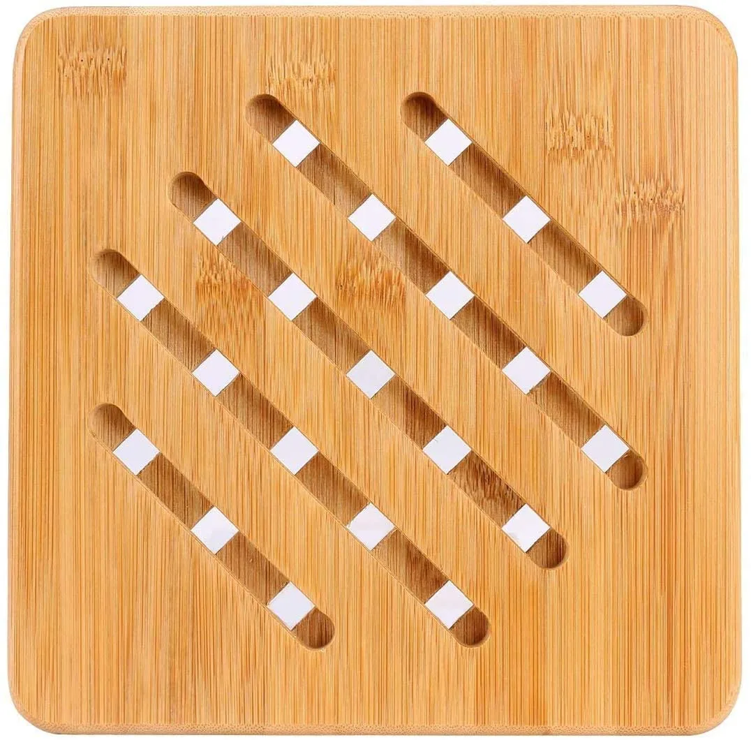 bamboo trivet hot pads 2