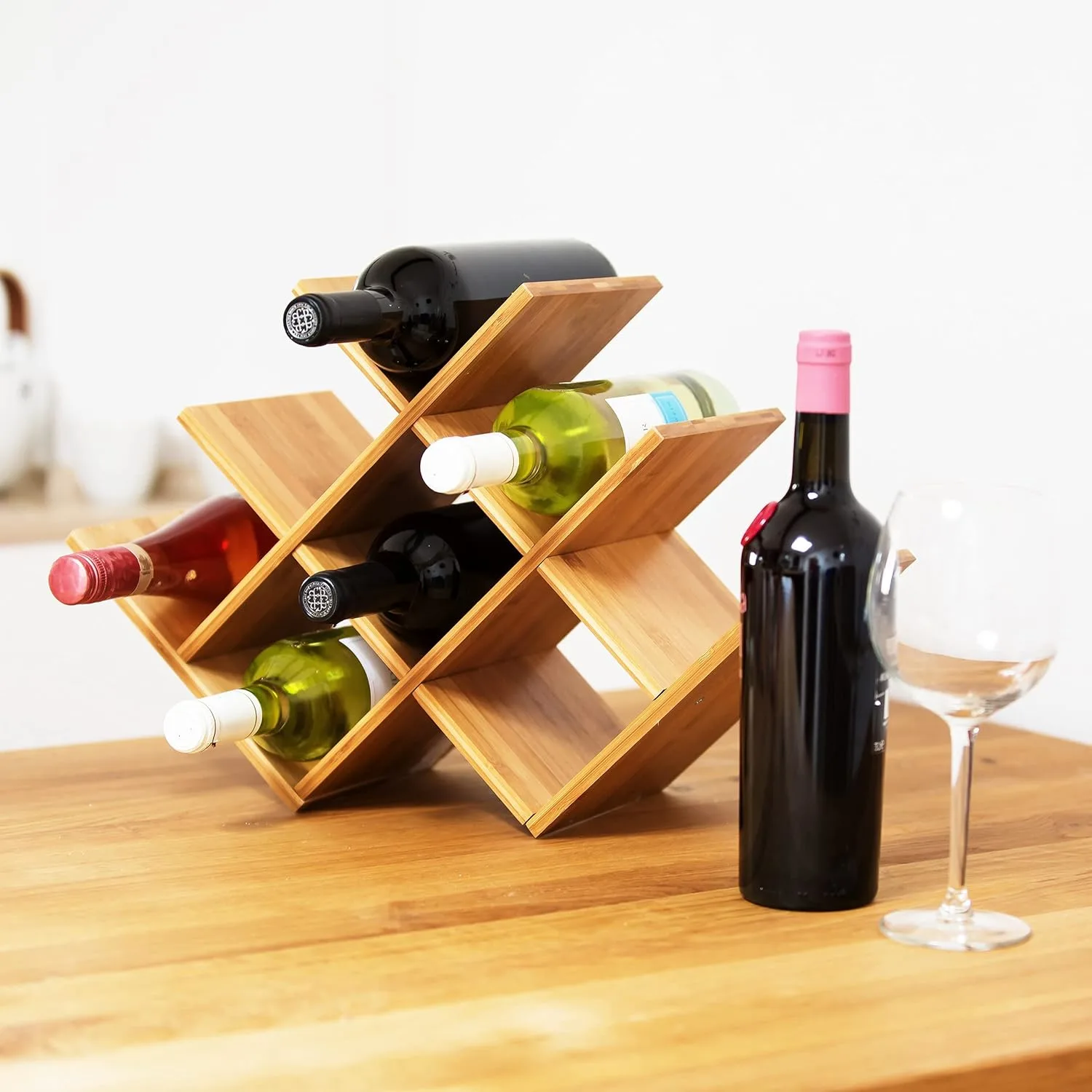 bamboo wine rack holder 2