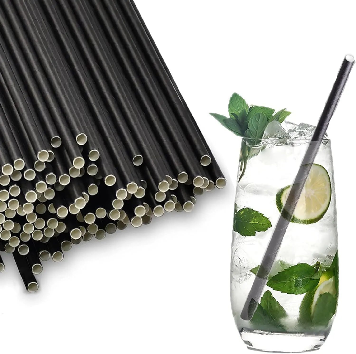 black paper straws 1
