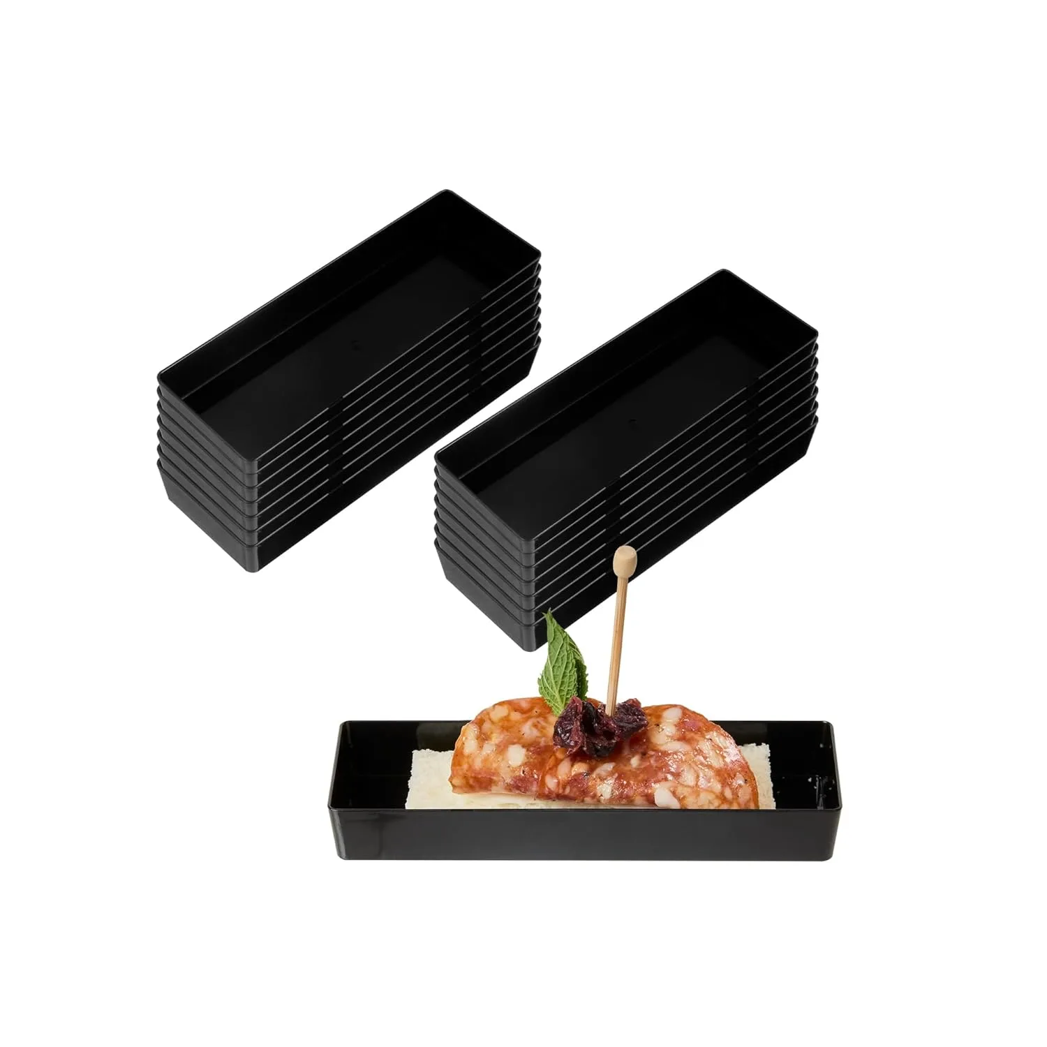 black plastic appetizer plates 1