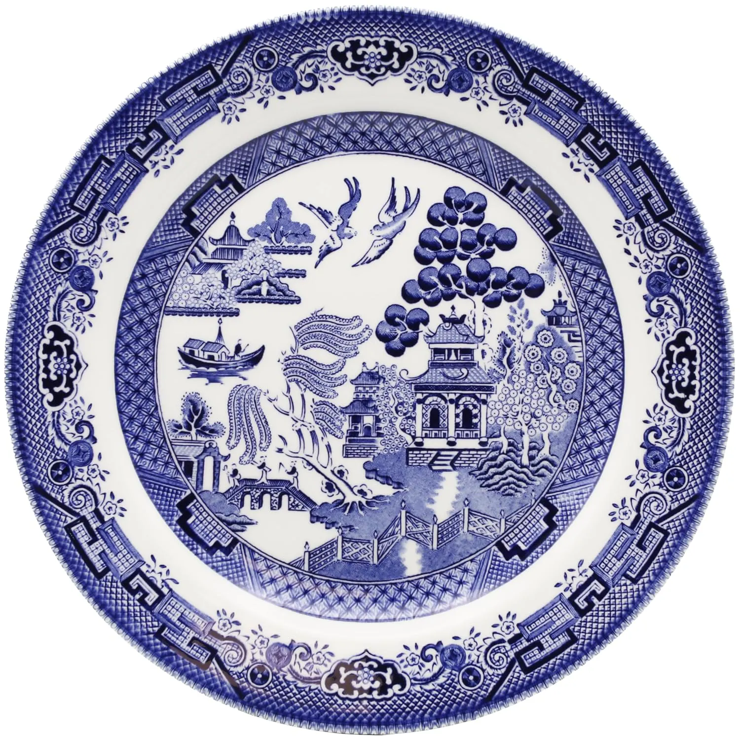blue willow dinner plate 1