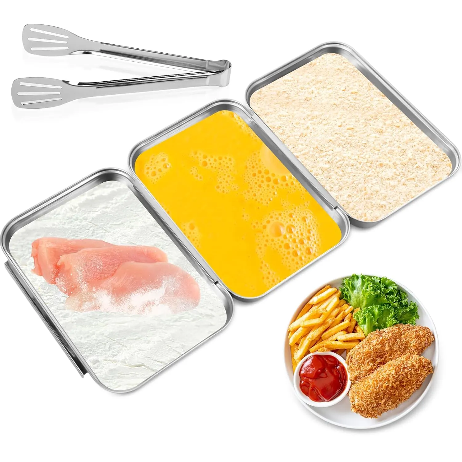 breading trays set 1