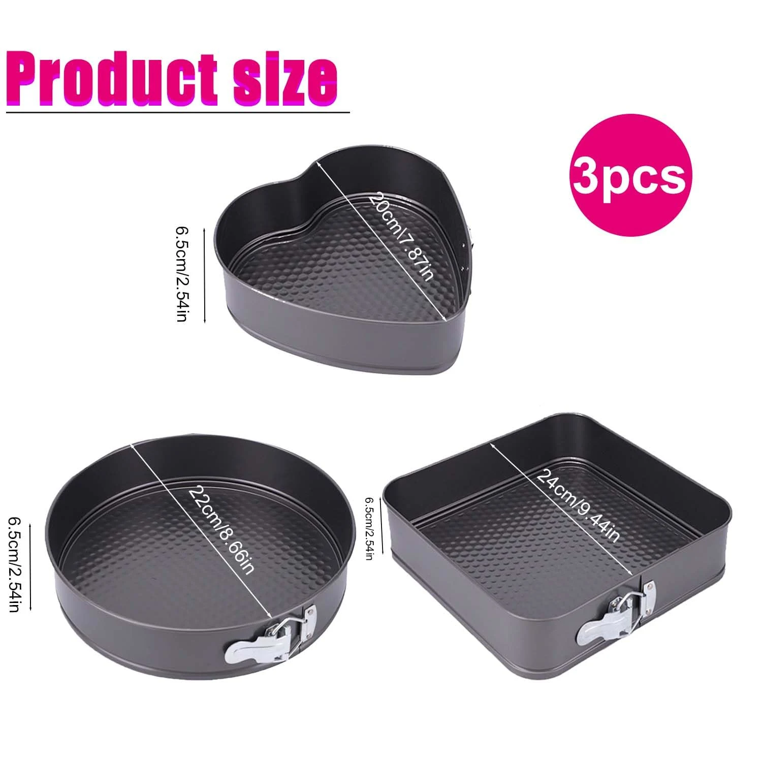 cake tins heart round 2