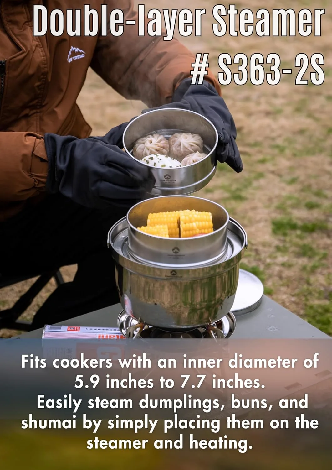 campingmoon stainless steel steamer 2