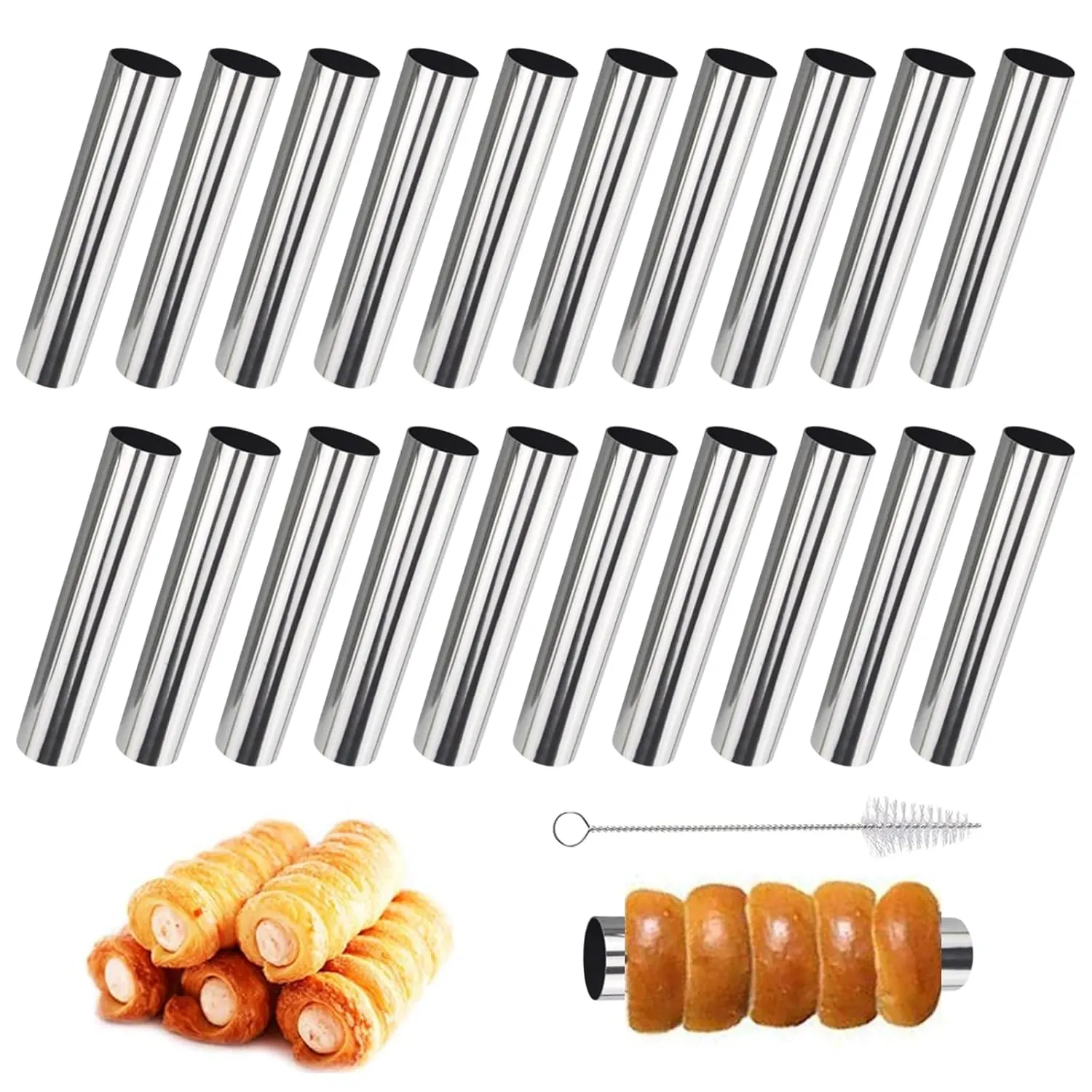 cannoli tubes stainless steel 1