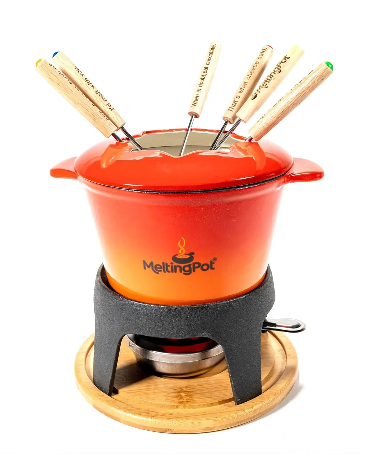 cast iron fondue pot 1
