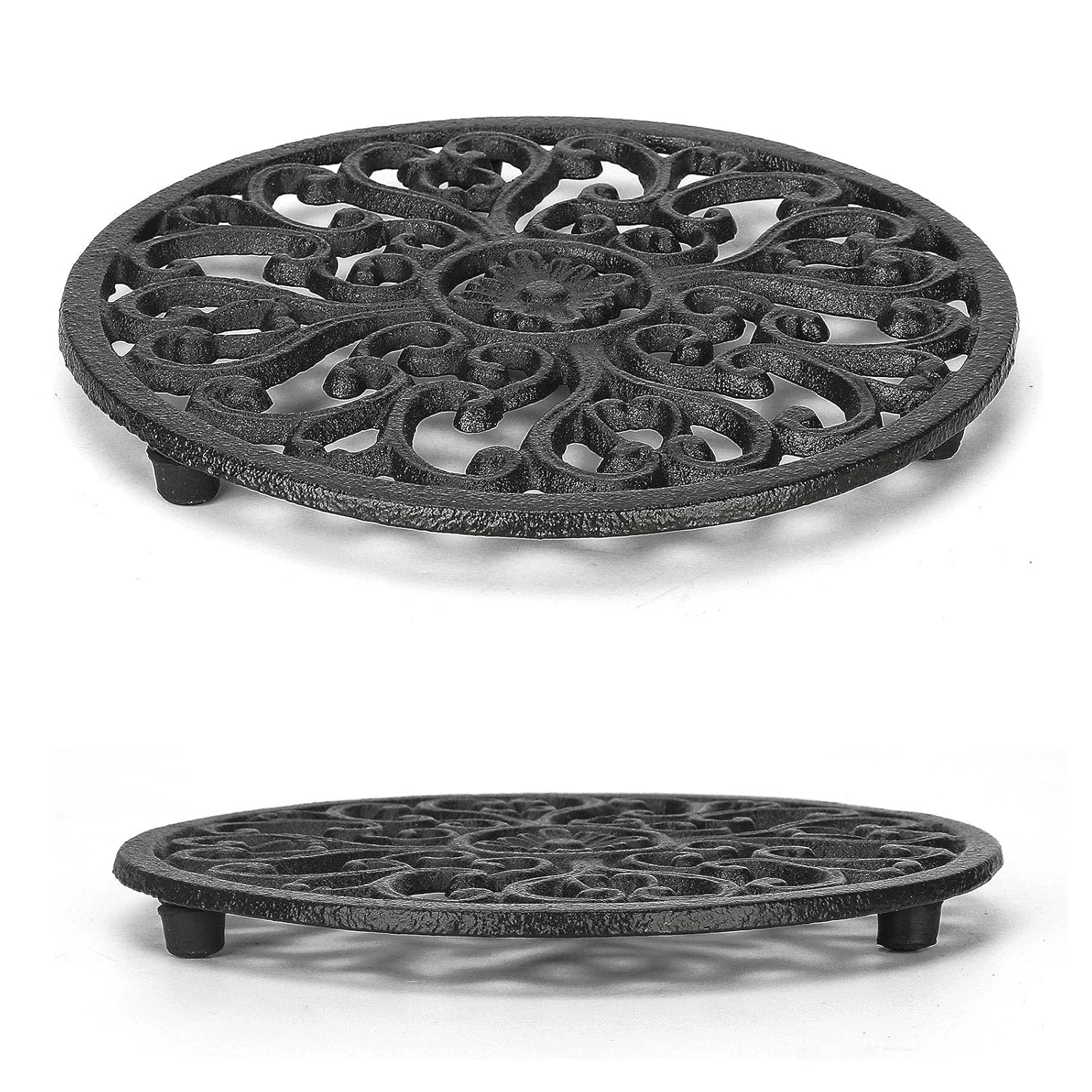 cast iron trivet set 1