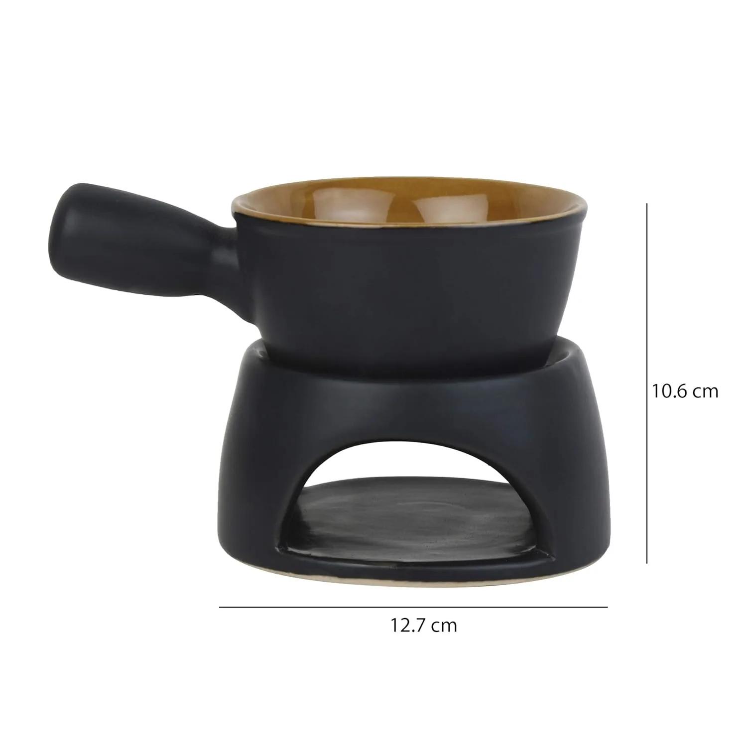 ceramic fondue pot black 2