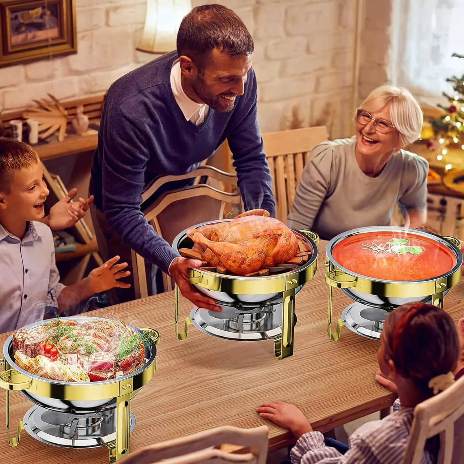 chafing dish set stainless 2