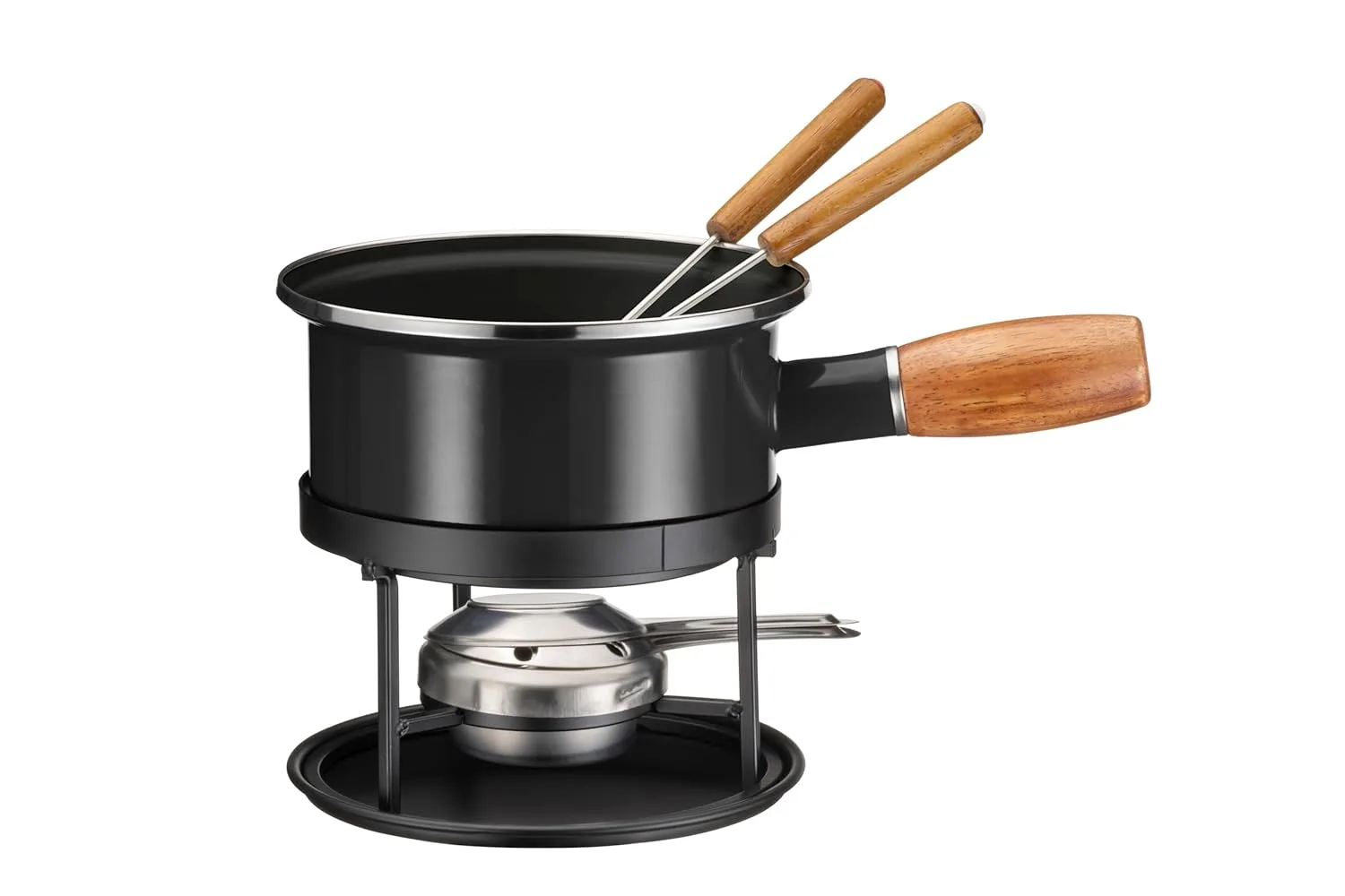 cheese fondue set black 1