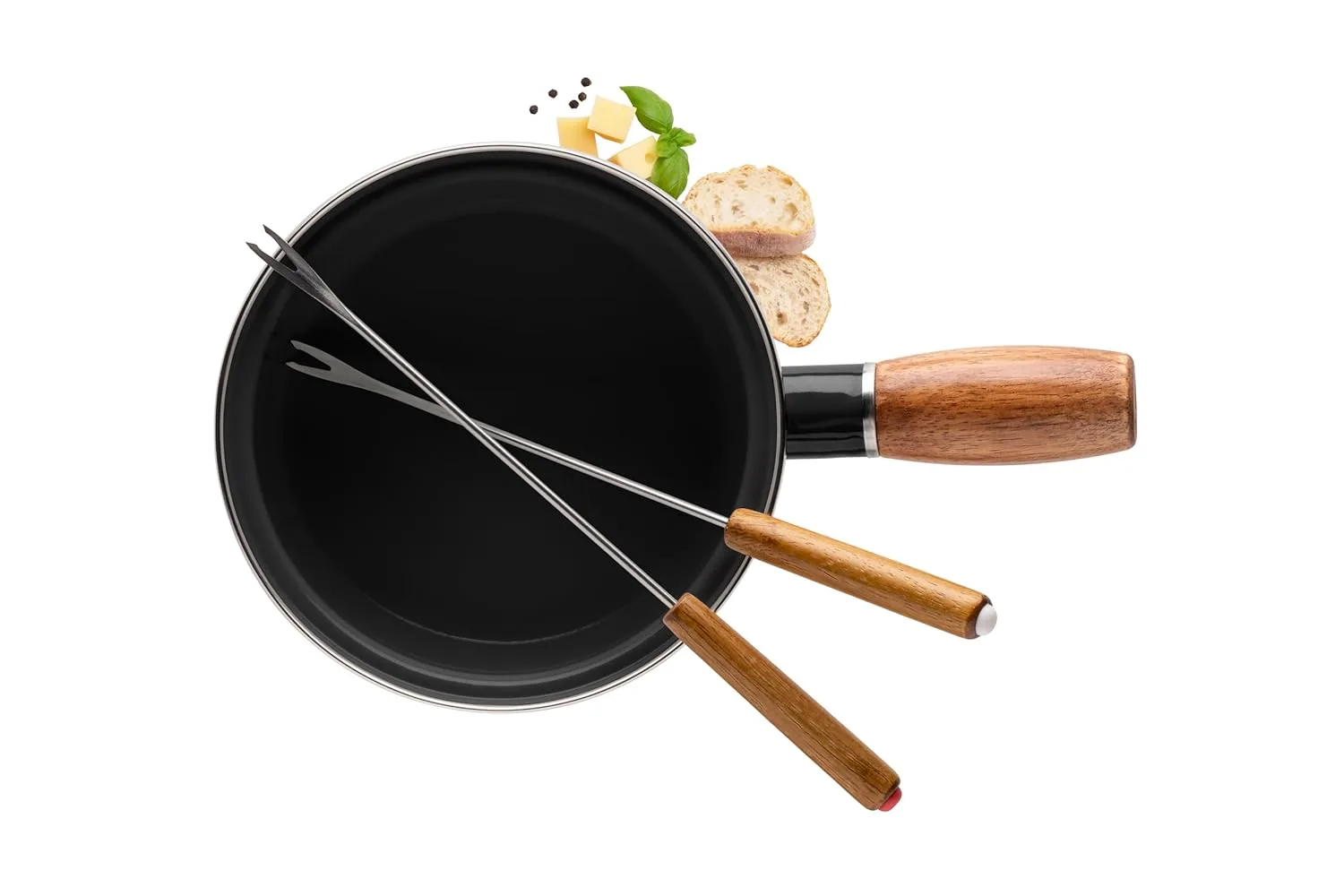 cheese fondue set black 2