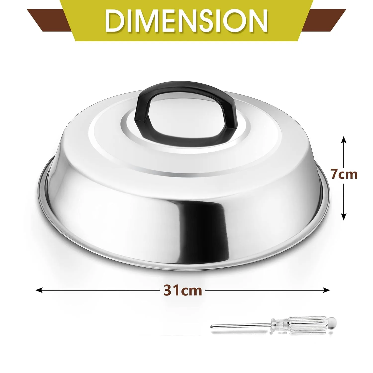 cheese melting dome set 2